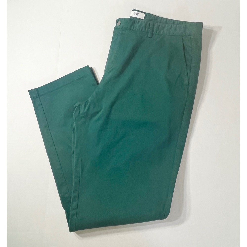 Spoke London Chinos Pants Mens 38x31 Heroes Green Build C Stretch Trousers